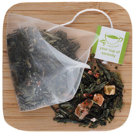 Wild Strawberry Green Tea Pyramid Sachets