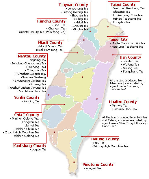 Map of Taiwan